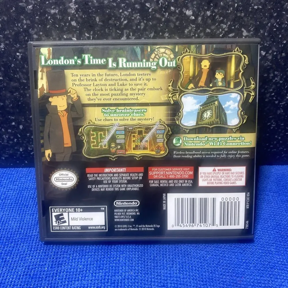 Professor Layton Unwound Future Empty Case With Manuel Only